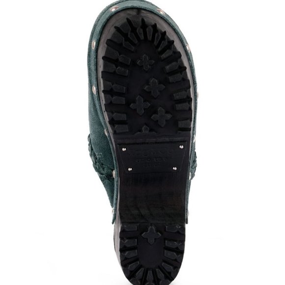 INCA Fine Suede Leather Clogs Grey - Picture 5 of 6